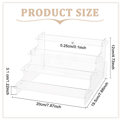 4-Tier Acrylic Model Toy Assembled Organizer Holders ODIS-WH0026-08A-1