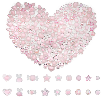 18 Style Transparent Acrylic Beads TACR-CA0001-20-1