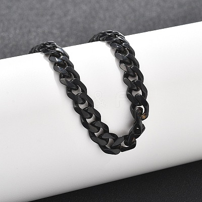 304 Stainless Steel Cuban Link Chain Bracelets for Men Women BJEW-Q038-02EB-1
