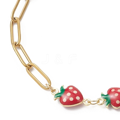3Pcs 3 Styles Brass Enamel Link Chains Bracelets BJEW-JB13148-1