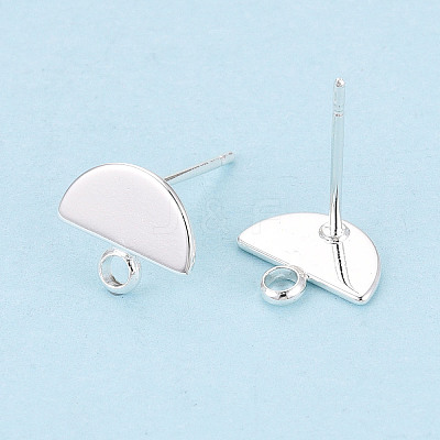 Brass Stud Earring Findings KK-WH20009-17S-1