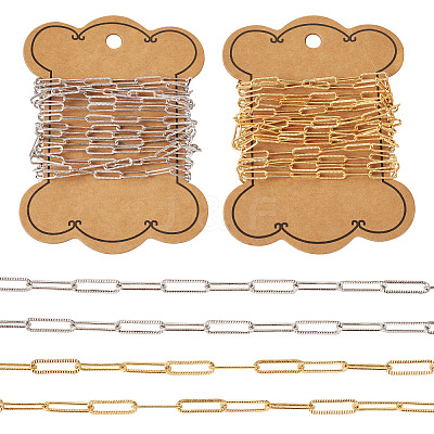 4M 2 Colors Brass Paperclip Chains CHC-TA0001-21-1