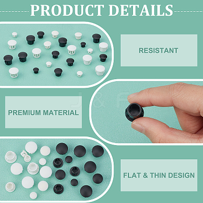 120Pcs 6 Style Plastic Hole Plugs FIND-GF0003-75-1