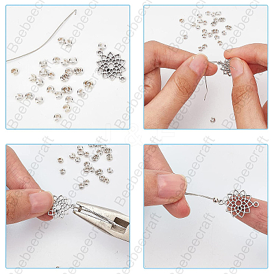 30Pcs 925 Sterling Silver Crimp Bead Cover STER-BBC0001-31-1