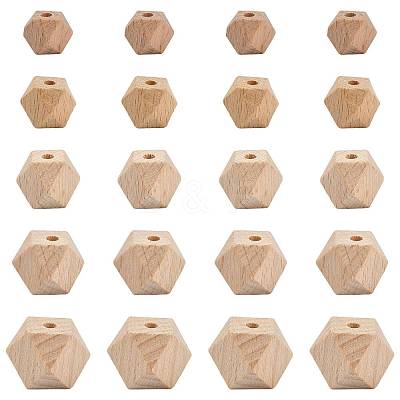 20Pcs 5 Styles Wood Beads WOOD-FS0002-59-1