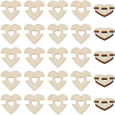 1 Set 1-Hole Wood Buttons BUTT-CY0001-16A-1