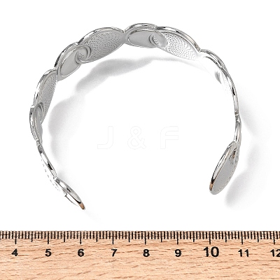 304 Stainless Steel Cuff Bangles for Women BJEW-T030-01P-1