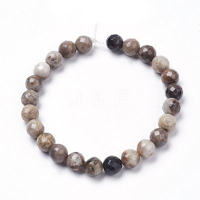 Natural Silver Leaf Jasper Beads Strands X-G-K181-4mm-O01-1