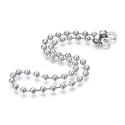 Iron Round Ball Chains with Bead Tips MAK-N034-006A-P-1