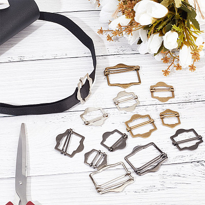 24Pcs 12 Styles Hexagon Alloy Roller Buckles FIND-DR0001-29-1