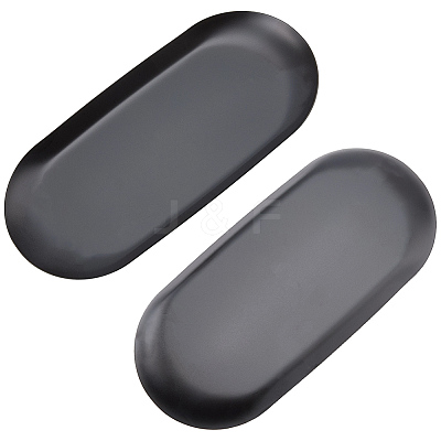 Oval 430 Stainless Steel Jewelry Display Plate STAS-CP0001-08EB-1