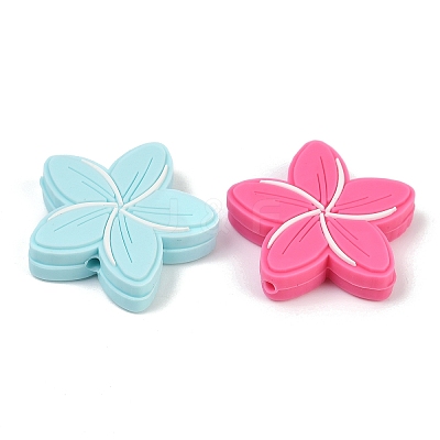 Flower Food Grade Silicone Focal Beads SIL-A011-02F-1