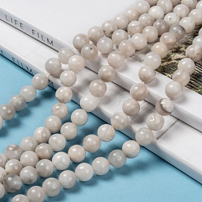 Natural White Crazy Lace Agate Bead Strands X-G-D840-55-8mm-1