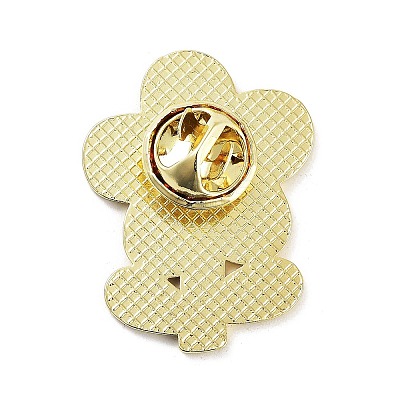 Golden Alloy Brooches JEWB-C032-03D-G-1