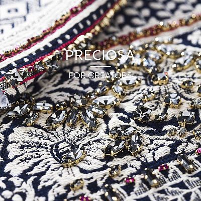 Preciosa® MAXIMA Crystal Sew-On Cups Y-PRC-SF7-70350-S-1