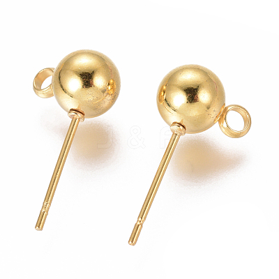 304 Stainless Steel Ear Stud Components STAS-F227-18D-G-1