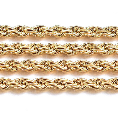 Handmade Ion Plating(IP) 304 Stainless Steel Rope Chains STAS-P203-F03-1