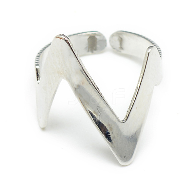 Initial Letter N Open Ring RJEW-S038-053-1-1