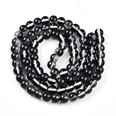 Baking Paint Transparent Glass Beads Strands DGLA-N011-10mm-10-1