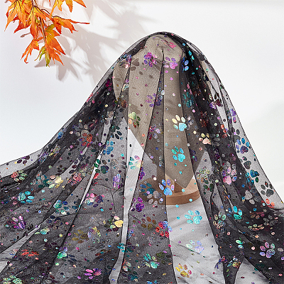 Halloween Bronzing Polyester Fabric OCOR-WH0067-99-1
