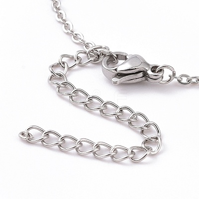Alloy Moon Phase Pendant Necklace for Women LS-NJEW-G030-01P-1