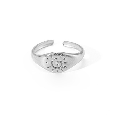304 Stainless Steel Cuff Rings for Women FS-WG0DD3D-02-1