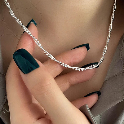 Braided Brass Ball Chain & Snake Chain Necklaces for Women FS-WG5C425-01-1