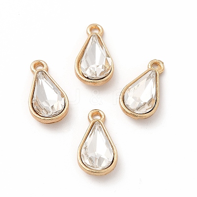 Faceted Glass Rhinestone Pendants FIND-G049-01G-05-1