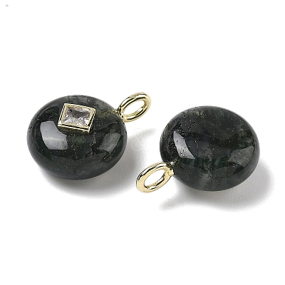 Natural Moss Agate Pendants G-I391-01G-07-1