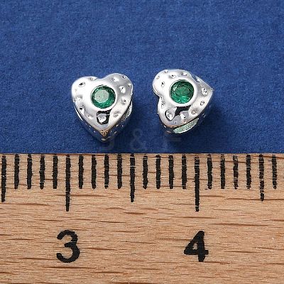 Valentine's Day Brass Micro Pave Cubic Zirconia Beads KK-P256-10S-03-1