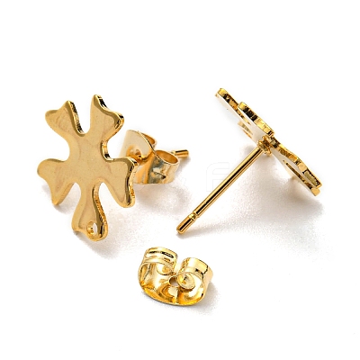 201 Stainless Steel Stud Earrings Finding STAS-B045-14G-1