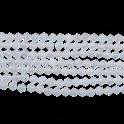 Imitation Jade Frosted Glass Bead Strands EGLA-A039-J4mm-MD05-1