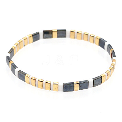 Bohemian Glass Seed Beaded Stretch Bracelets JM4508-53-1
