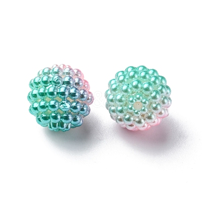 Imitation Pearl Acrylic Beads OACR-FS0001-32B-1