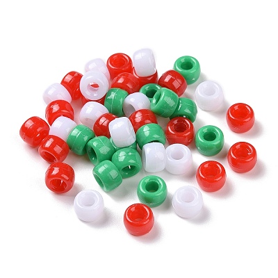 Christmas Theme Opaque Acrylic Beads SACR-Q195-02-1