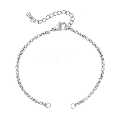 304 Stainless Steel Rolo Chain Bracelet Making AJEW-JB01513-1