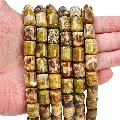 Natural Dragon Blood Jasper Beads Strands G-S396-03C-1