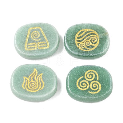 4Pcs 4 Styles Natural Green Aventurine Display Decorations G-F786-02B-05-1