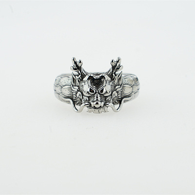 Retro 304 Stainless Steel Dragon Finger Rings WG26D82-01-1