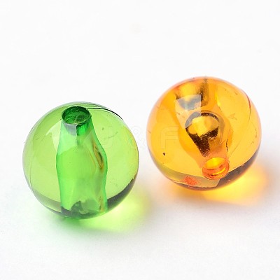 Mixed Round Transparent Acrylic Beads X-PL572Y-1