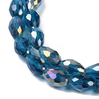 Transparent Electroplate Glass Beads Strands EGLA-N013-T10mm-B25-1
