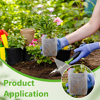 100Pcs Rectangle No-woven Fabric Planting Bag AJEW-WH0709-382A-1