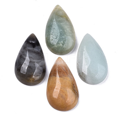 Natural Flower Amazonite Cabochons G-N326-72K-1
