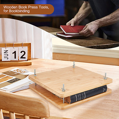 Wooden Book Binding Spacer Tools AJEW-WH0270-240-1