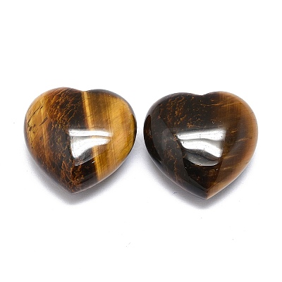 Natural Tiger Eye Heart Love Stone LS-G-H268-F03-1