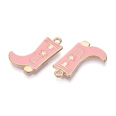 Rack Plating Alloy Enamel Pendants ENAM-G225-01G-05-1