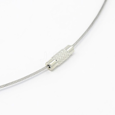201 Stainless Steel Wire Necklace Cord TWIR-SW001-5-1