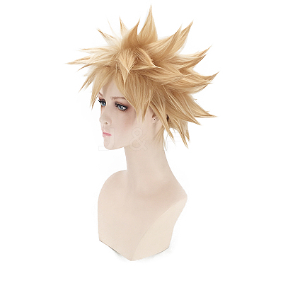Short Blonde Wavy Cosplay Party Wigs OHAR-I015-03-1