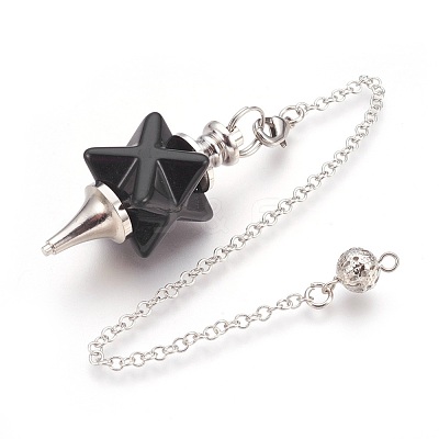 Natural & Synthetic Gemstone Dowsing Pendulums KK-F756-08-1