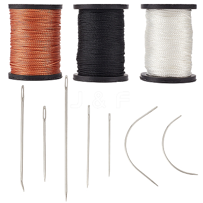3 Rolls 3 Colors Braided Nylon Thread NWIR-CY0001-03-1